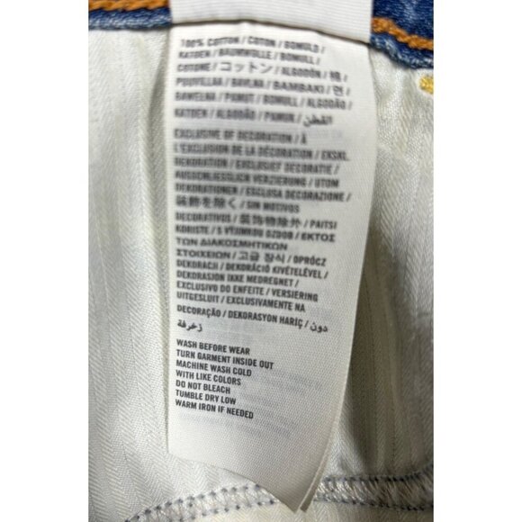 Abercrombie & Fitch Women's Embroidered Jean Shorts Sz 4 Floral Boho Fray - Picture 6 of 6